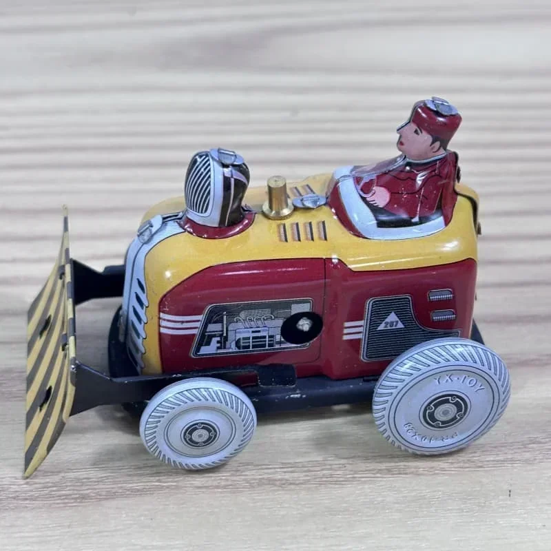 [Grappig] Klassieke collectie Retro Clockwork Wind up Metal Walking Tin bulldozer robot terugroepen Mechanisch speelgoed kerstcadeau voor kinderen