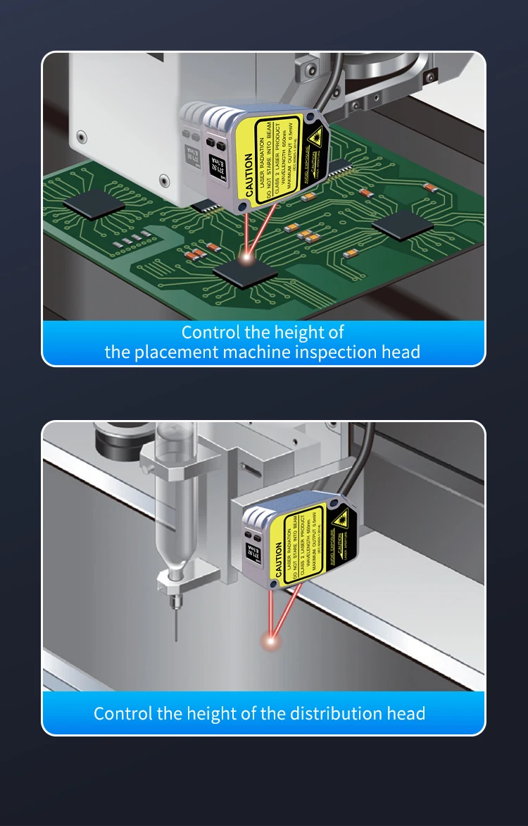 FSD11-30-RS485 Alta precisão 0,01 mm de espessura faixa de medição de planicidade 15 mm sensor de alcance a laser – Detail 5