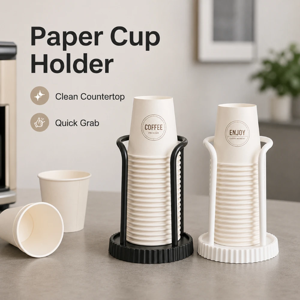 Minimalist Desktop Paper Cup Rack Multifunctional Paper Cup Holder Household Disposable Cup Storage Rack
