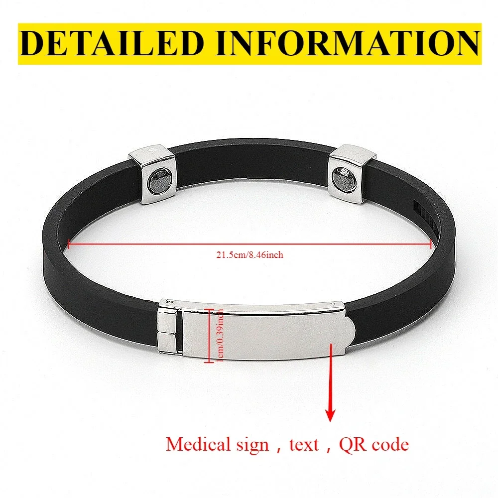 Wireless Negative Ion Silicone Bracelet Outdoor Sports Adjustable Magnet Energy Balance Anti Static Personalized Customization