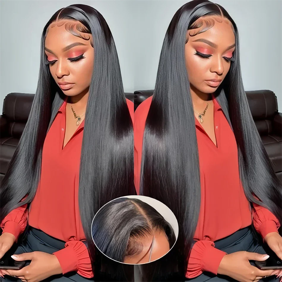 

Glueless Wigs Ready Go Pre Cut Straight Human Hair 6x4 5x5 Lace Closure Wig For Black Women 13x4 HD Lace Front Wig Brazilian