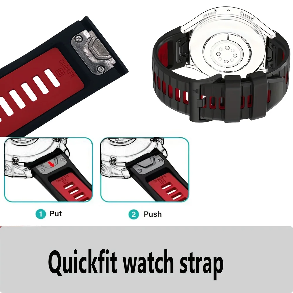 Quickfit 22 26 مللي متر حزام (استيك) ساعة ل Garmin Fenix 8 47 مللي متر 51 مللي متر/7X/7/6X/6 Pro/5X/5 Plus/Epix Gen 2 استبدال حزام سيليكون سوار