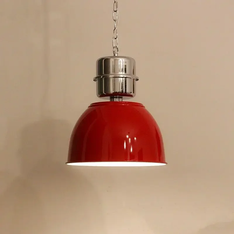 Vintage Metal Pendant Lamp Retro Macaron Color Iron Suspension Light Hotel Bar Cafe Industrial Style Hanging Ceiling Chandelier