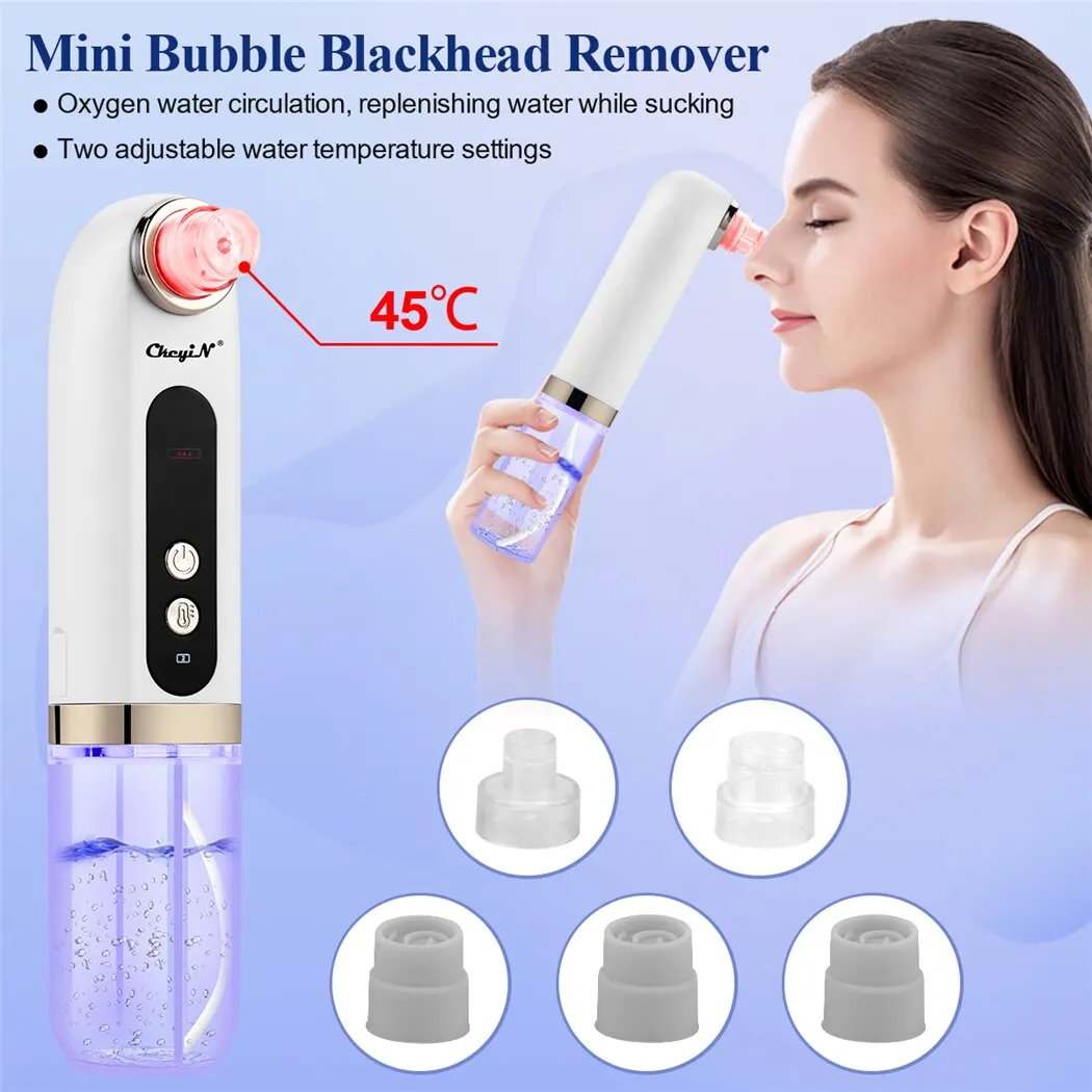 CkeyiN Ultra Micro Bubble Electric Blackhead Remover Suction Facial Cleansing Tool Dead Skin Acne Dark Spot Remover for Face