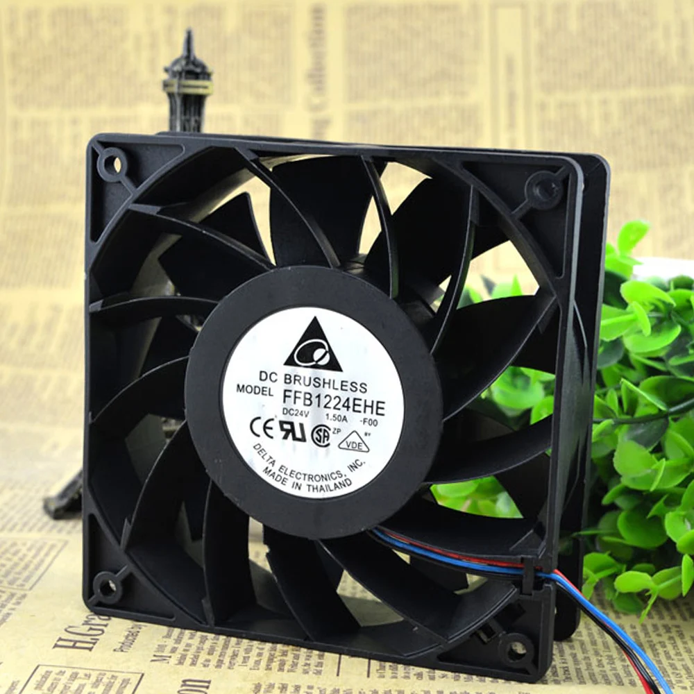 Imagem -03 - Ventilador de Refrigeração Pwm para Delta Controle de Velocidade 12cm 120 mm 24v 1.50a Ffb1224ehe 120x120x38 mm Delta 12038