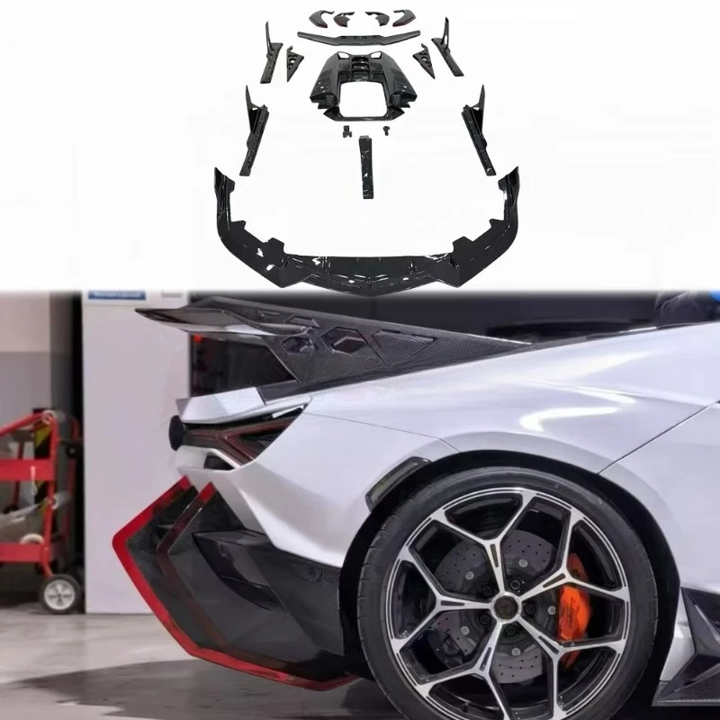 Style Dry Carbon Fiber Body Kit fori Front Bumper Side Skirts Rear Diffuser Spoiler OEM Fitment Parts