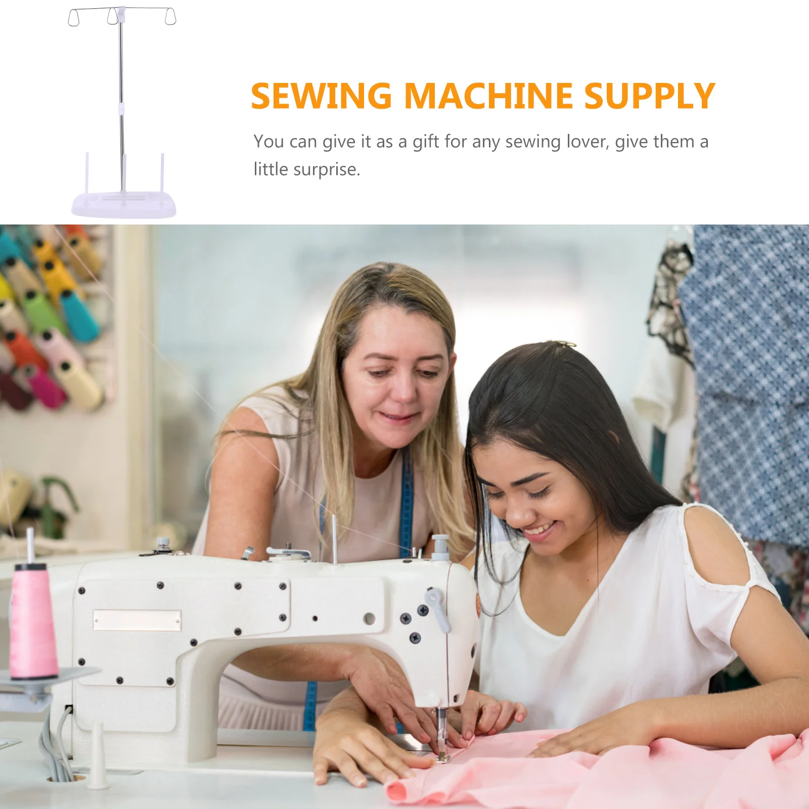 حامل بكرة مخروطي واحد، لوازم الخياطة، حامل خيط المطرز، بكرات قابلة للتعديل