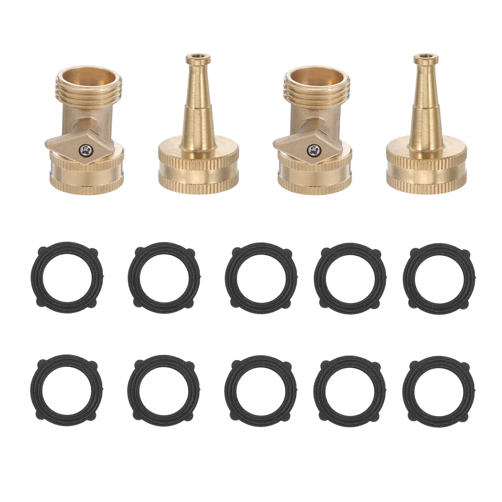 Water Hose Nozzle Garden High Pressure Washer Rubber Washers Brass with 3/4