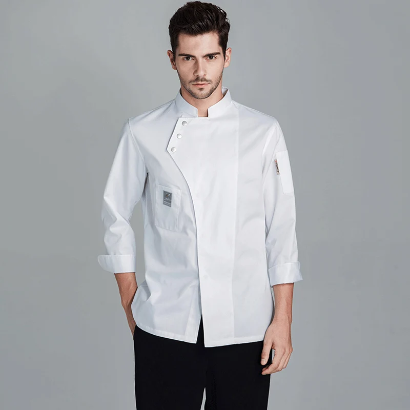 Camiseta de Cocina para Catering, Camisa de Chef para Restaurante, Uniforme de Trabajo para Panadero, Ropa de Hotel, Chaqueta de Cocinero, Overol para Camarero de Cafetería