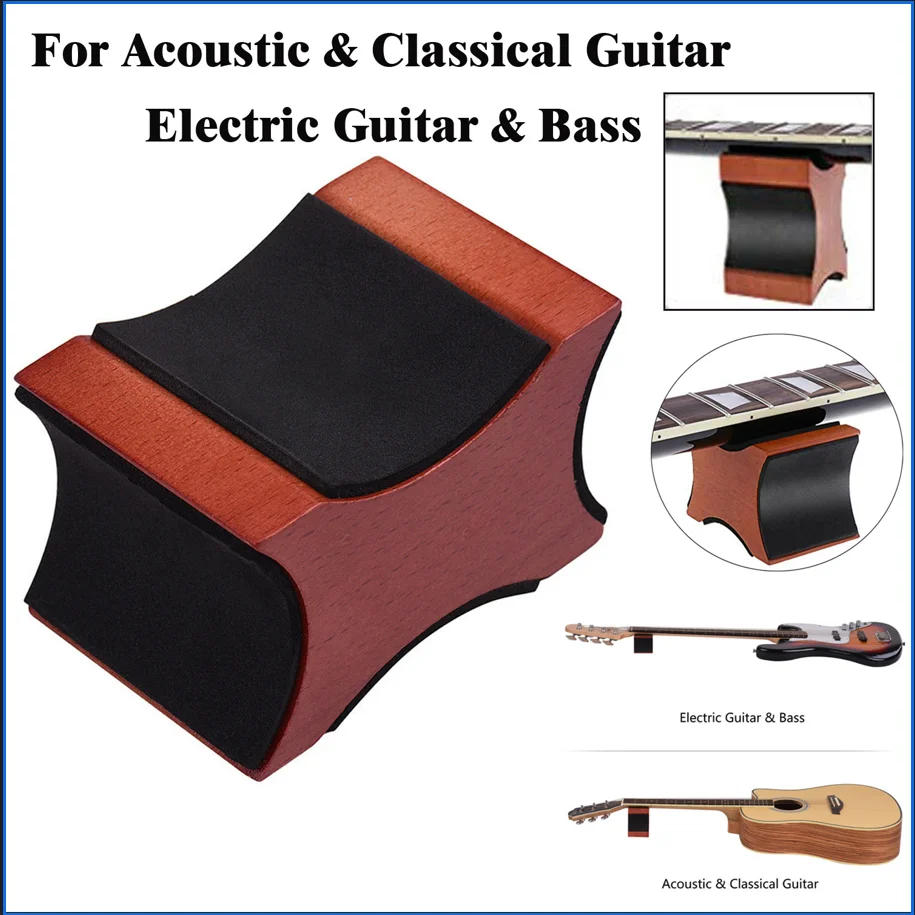Almohada de soporte para el cuello de guitarra profesional | Altura de 2 niveles para reparación de luthier/violon/ukelele | Herramienta de banco de trabajo de madera