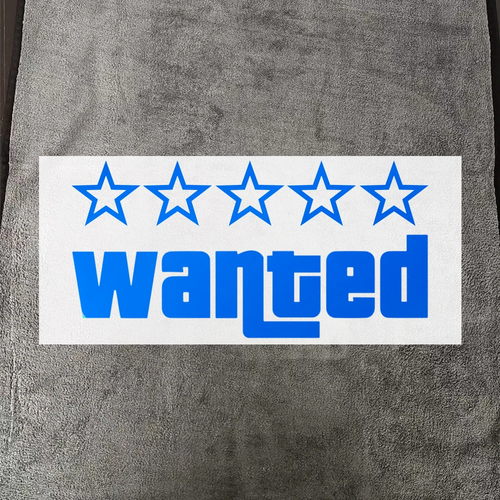 Autoaufkleber „Wanted“ – Laser-Auto-Sticker, lustige Vinylfolien-Aufkleber für Auto-Stoßstangen, Fenster, Motorräder, Laptops, Wände und Zubehör