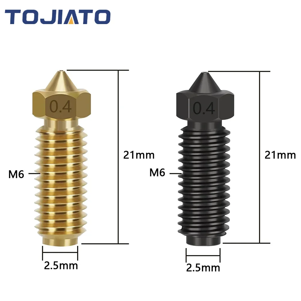 5/10pcs For Anycubic Kobra3 Hotend Nozzle 0.4mm Hardened steel Brass Nozzle For Anycubic Kobra3 printer Parts Accesories