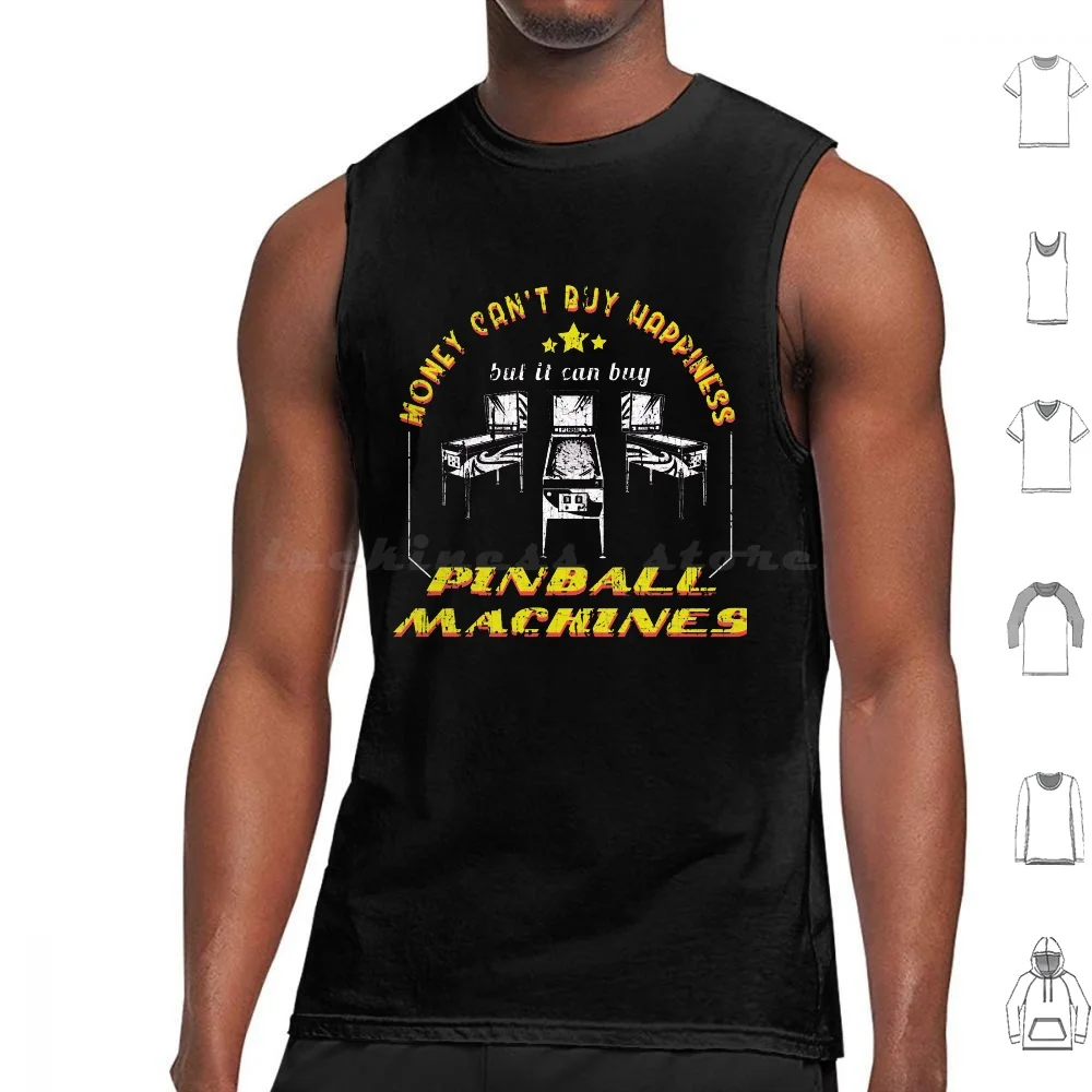 Money Can't Buy Happiness But It Can Buy Machines Tank Tops Vest Sleeveless Retro Arcade Machine Happiness Video Games Coin