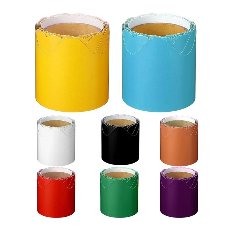 8 롤 감자 게시판 테두리 게시판 테두리, 교실 장식용 장식 테두리, 8 색