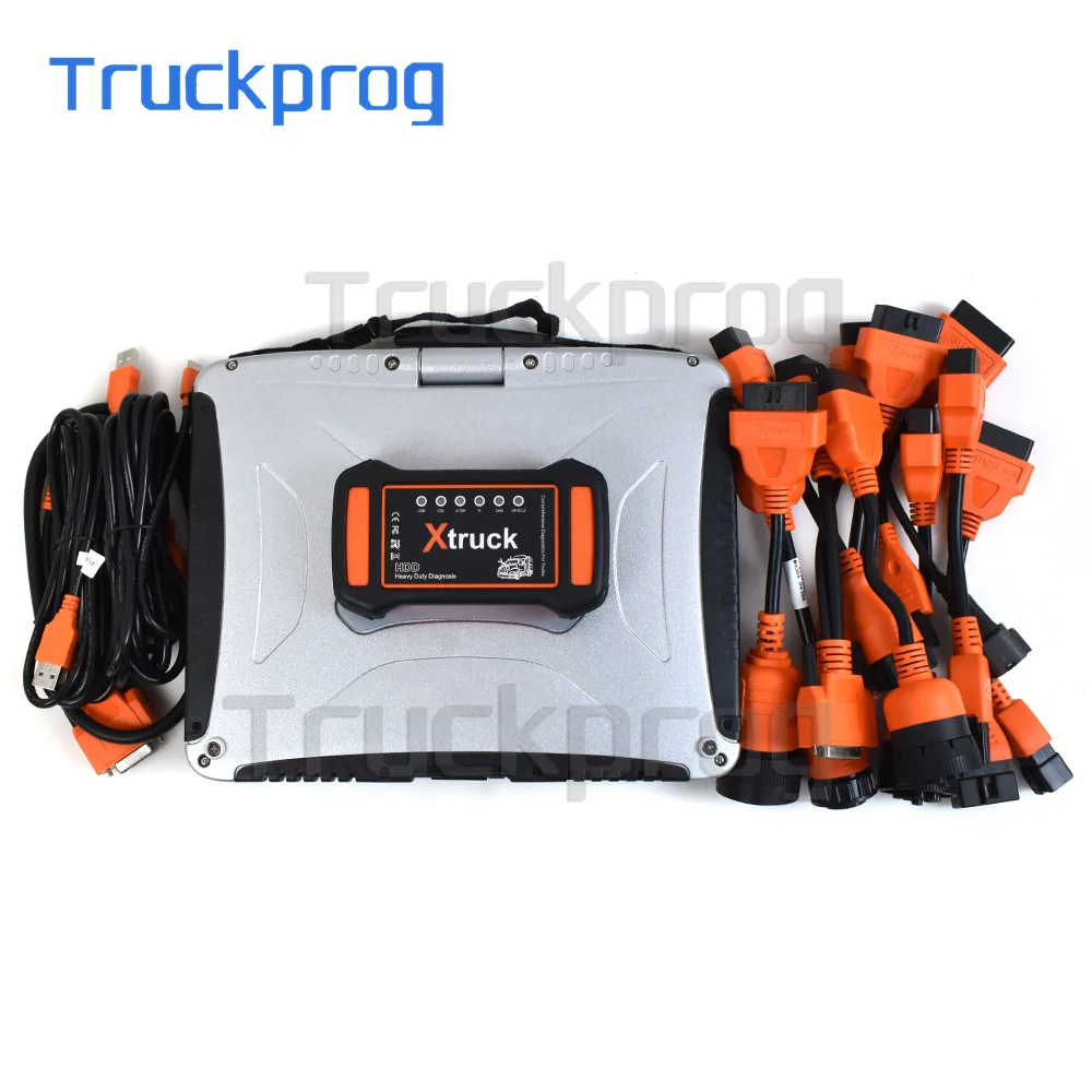 

CF19 Laptop++Xtruck Y009 HDD Multi-brands Diagnostic Kit Accessories for Heavy Duty Truck Excavator UD/MACK Vehicles Diagnosis