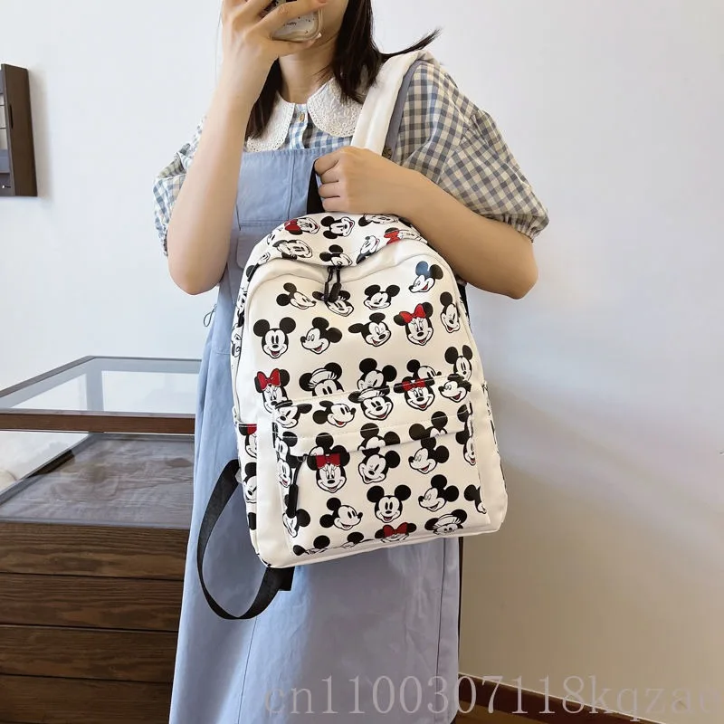 Disney Mickey Mouse Backpack Large Capacity Cute Cartoon Travel Rucksack School College Bag for Women Girls Students