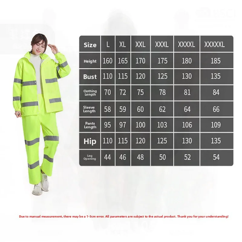 Waterproof Split Raincoat Full Body Motorcycle Electric Car Riding Suit - Anti-Rainstorm Reflective Night Takeaway Design in