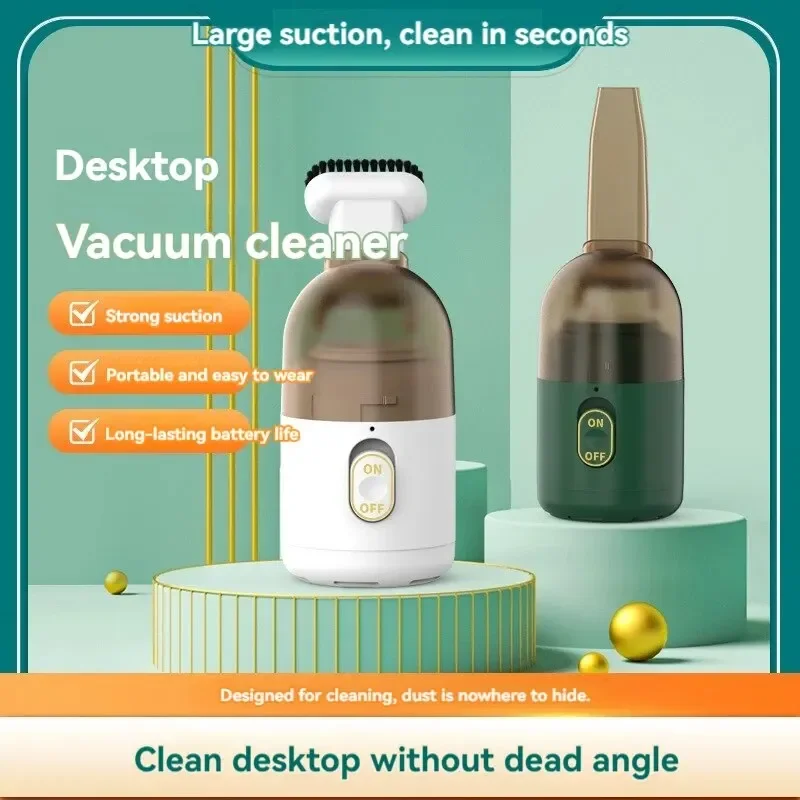 

New Desktop Vacuum Cleaner with High Suction Power Charging Wireless Student Desk and Keyboard Cleaning vacuum