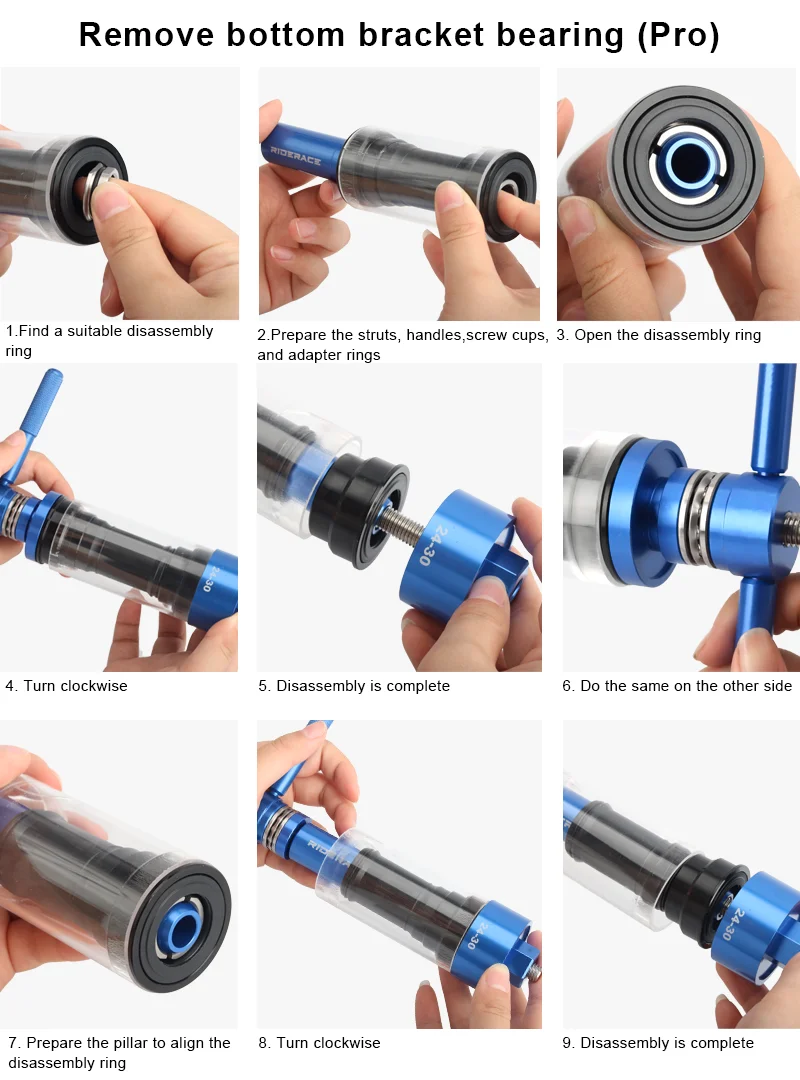 Bicycle Bottom Bracket Bearing Remove Install Tool For MTB Road Bike BB Press Fit 24mm 30mm BB86 BB30 BB92 PF30 Repair Kit