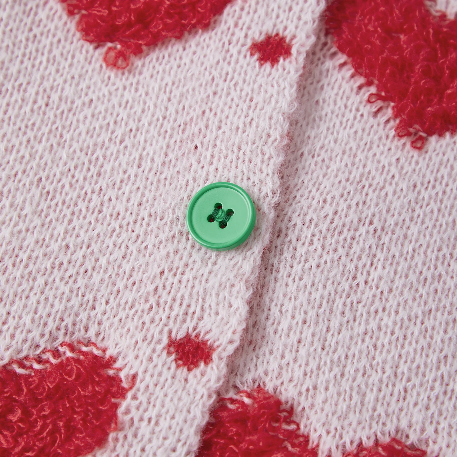 مجموعة المرأة المرقعة متماسكة سترة طويلة الأكمام زر إغلاق القلب الخريف سترة عادية سترة