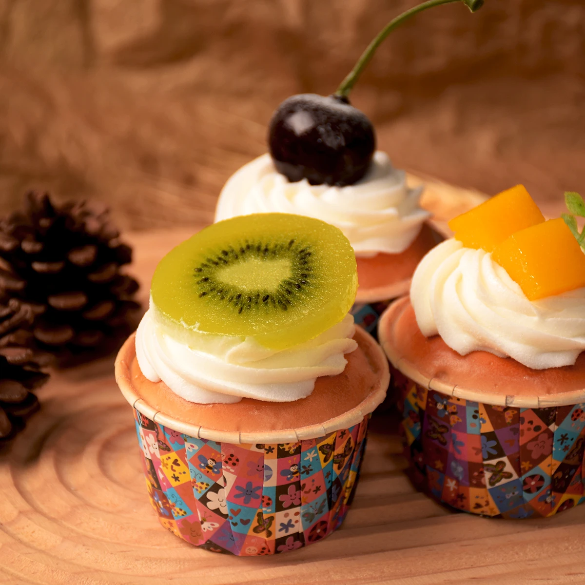 Lifelike Small Cup Cake Model   Simulation Fruit Cake  Simulation Cake Decoration  PU Fake Ornaments  Cake Photo Prop