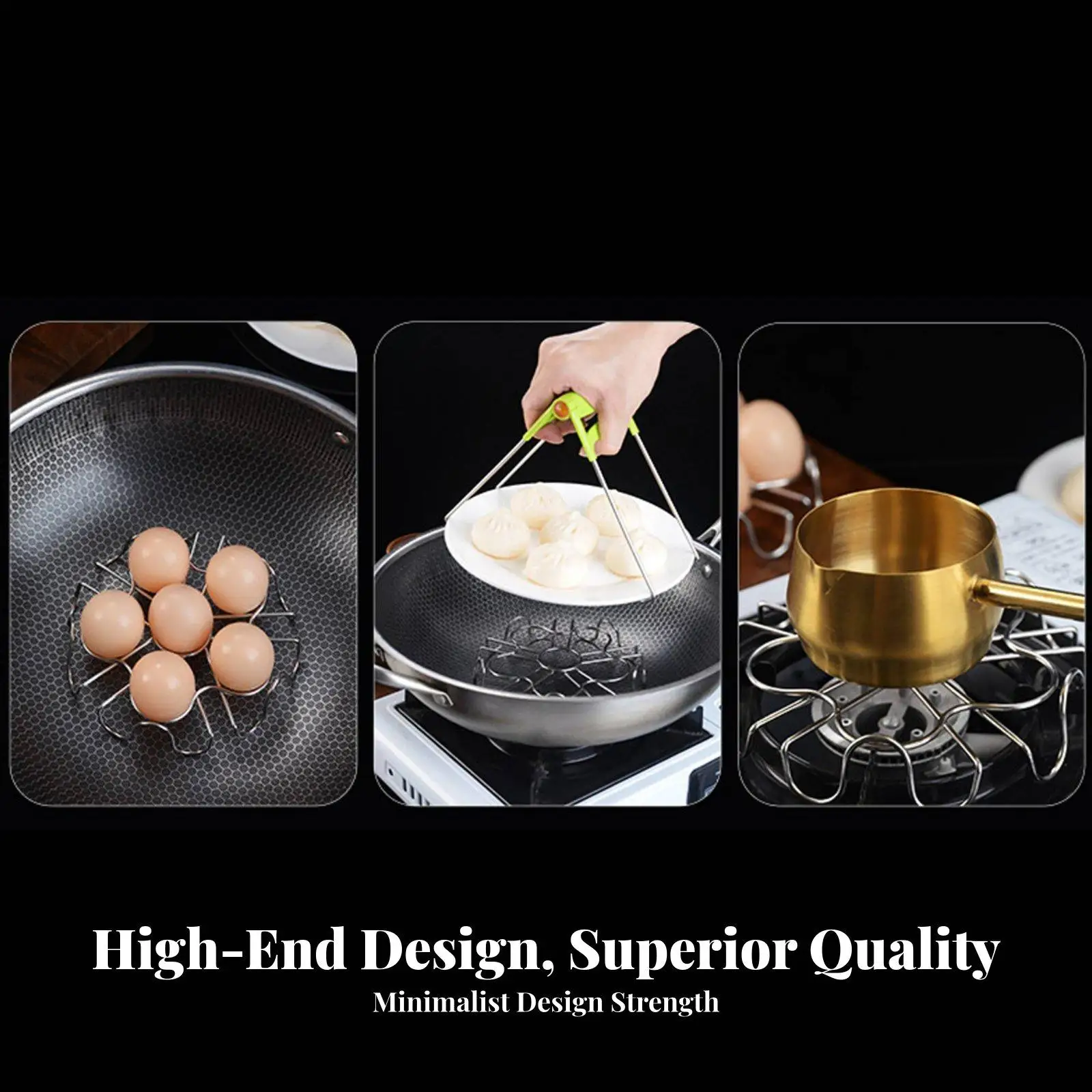 Steel Steaming Rack for Steamer Pot 304 Stainless Egg Steamer Tray Vegetable Steamer Basket Kitchen Aid