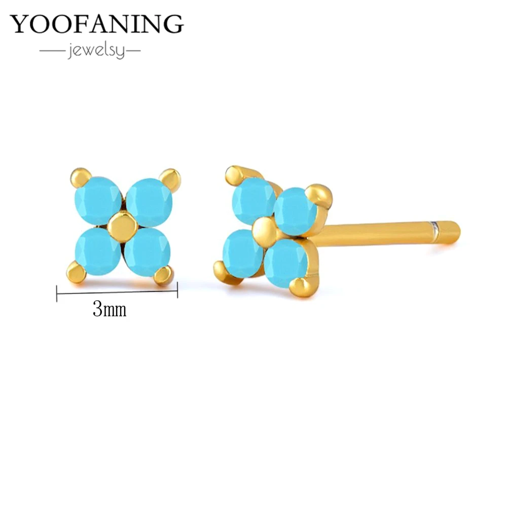 2026 New 925 Sterling Silver Ear Needle High-end Hoop Earring Sexquisite Blue Zircon Blue Series Earrings for Women Jewelry Gift