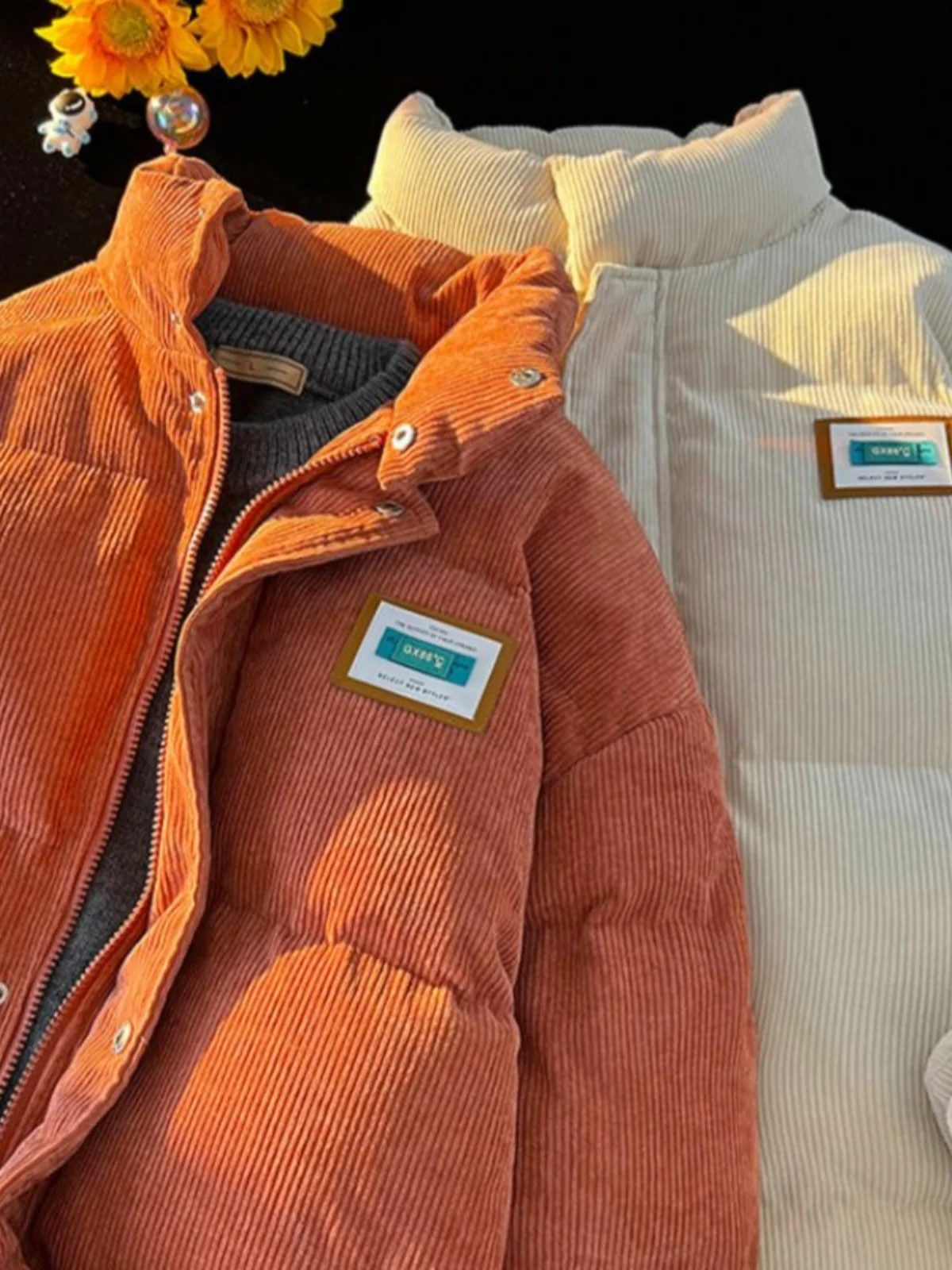 

Мужская утепленная зимняя куртка из вельвета в стиле ретро, на молнии, теплая, однотонная, молодежная, модная, с длинными рукавами