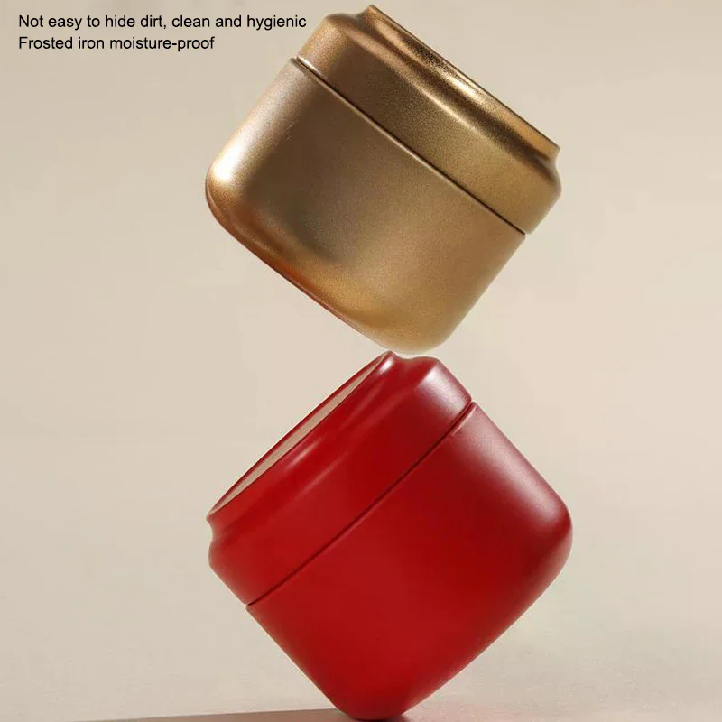 Portable Multipurpose Solid Color Mini Tin Box With Airtight Lid Tea Sealed Jar Packing Box Small Tinplate Tea Storage Can Gift