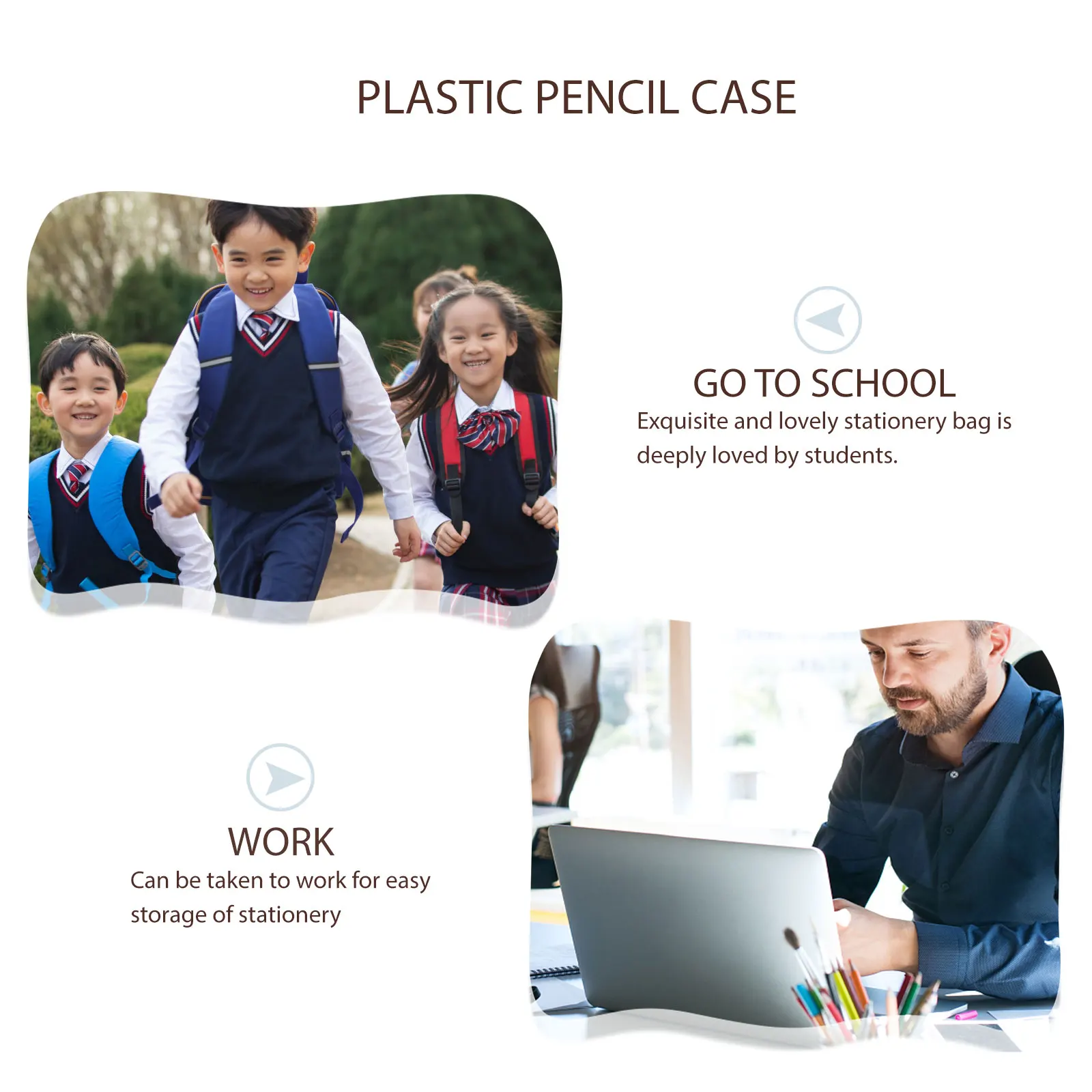 

3 Pcs Pencil Case Organizer for Office Desk Pens Korean Stationery Products Aesthetic Holder High Capacity School