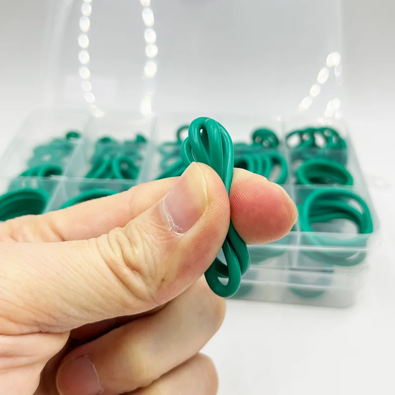 FKM O-Ring-Set, Dichtung, grüner Fluorkautschuk, O-Ring-Isolierung, korrosionsbeständig, für Wärme, Wasserhahn, Sanitär, Kfz-Dichtung – Detail 3