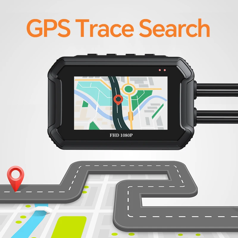 Support Wifi APP GPS Motorcycle DVR Dashcam Dual Lens 1080P IPS Screen 12 Months Warranty IP65 Waterproof G-Sensor Car Black Box