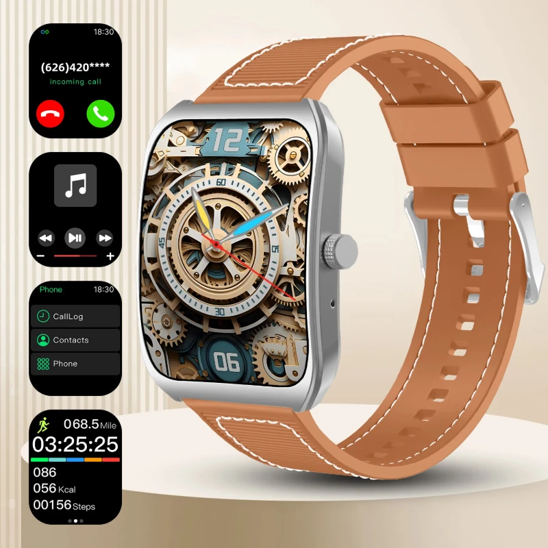 NEW Smart Watch 1.85''Curved Screen BT5.4 Wireless Call Music Control Heart Rate/Sleep Monitoring  Remote Camera for Men