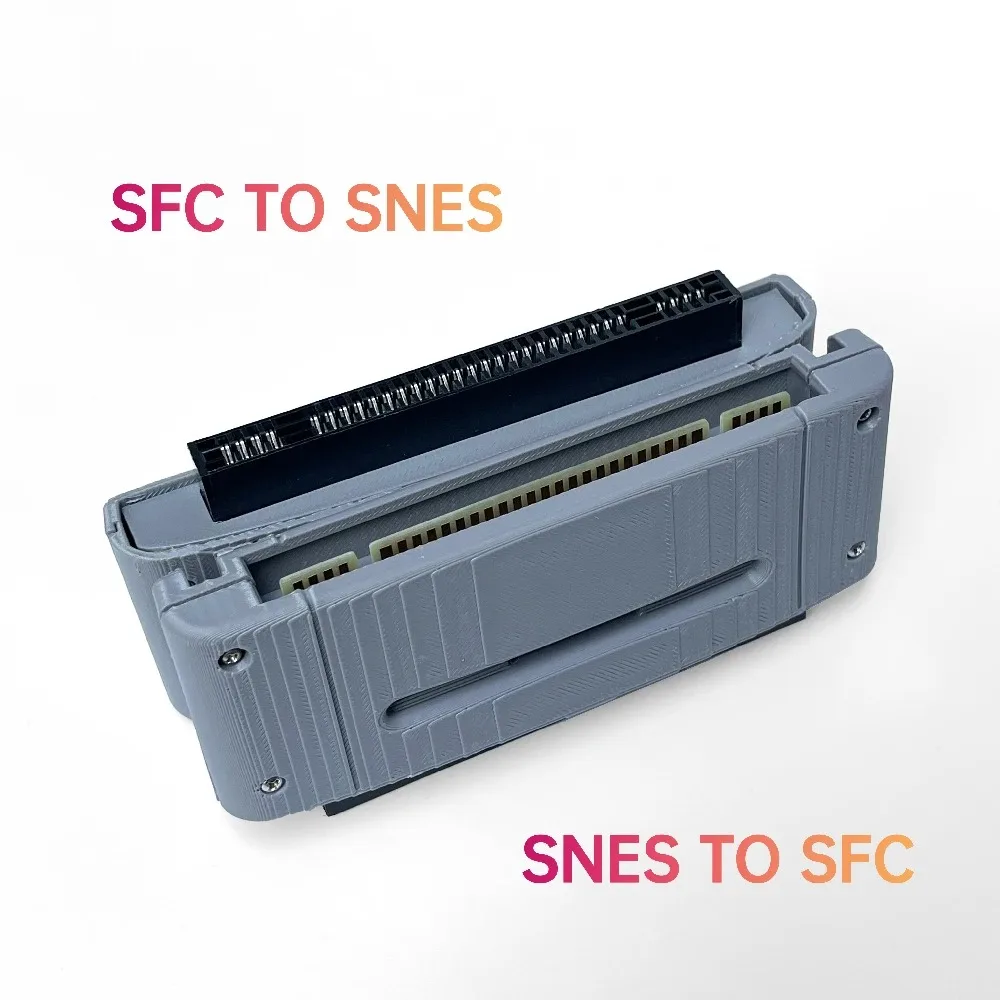 Two-way Conversion Adapter For SNES/SFC NTSC Model Super Famicom Retro Arcade Game Video Console Slot Extension Gold-plated pin
