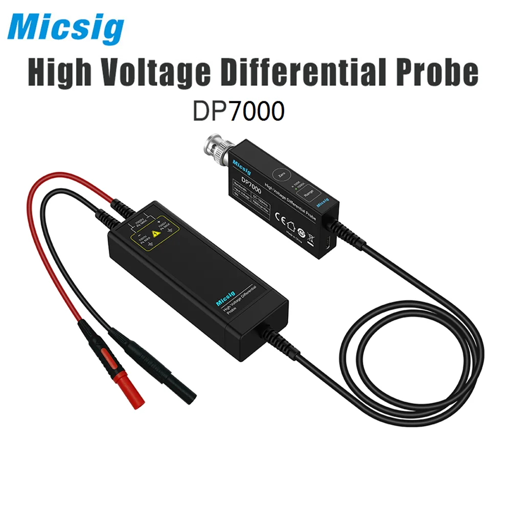 Micsig Oscilloscope 7000V 100MHz High Voltage Differential Probe DP7000 kit 12.2ns Rise Time 100X / 1000X Attenuation Rate