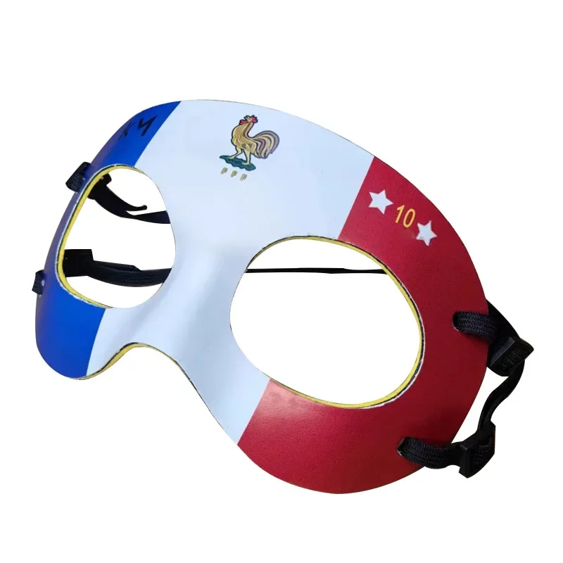 

K.M 10 Rooster Cosplay Mask The French Flag Sports Protective Football Stars With The Same Model Halloween Parties Masks for Men