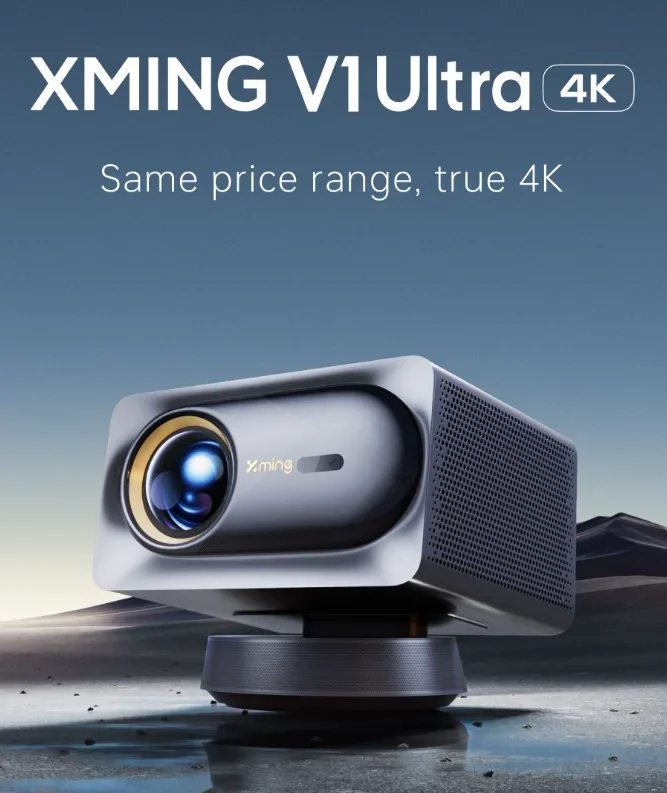 2025 New Design Mini Xming V1 Ultra Projector 4K Portable HD LCD LED FengOS Movie Home Theater