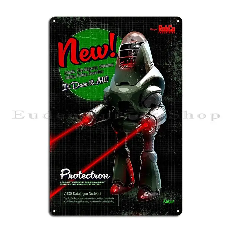 Protectron Metal Plaque Pub Mural Garage Garage Designer Living Room Tin Sign Poster