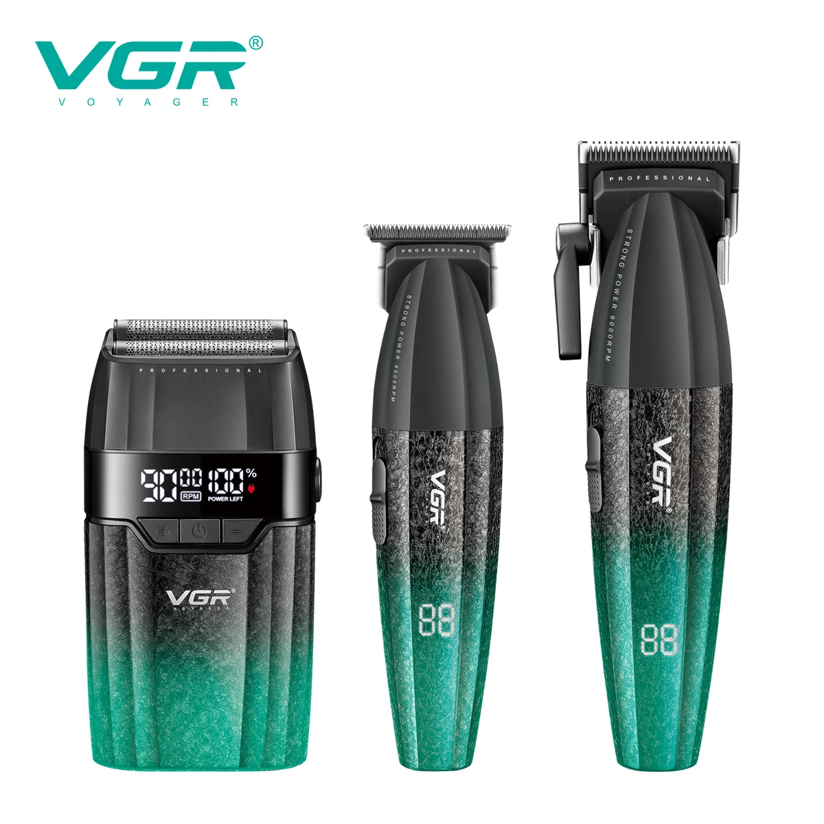 

VGR V-640 S3 high-end 3-in-1 hair trimming set professional electric hair clipper 9000 RPM household electric push shear shaver