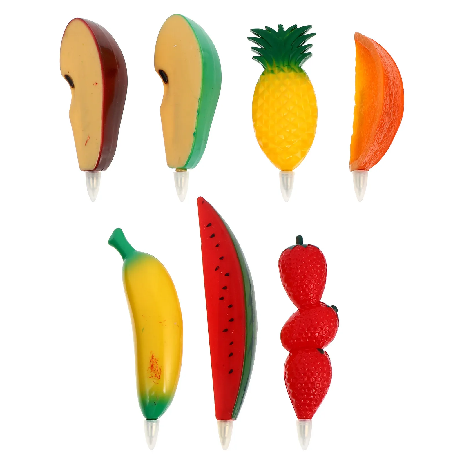 

Набор из 7 гелевых ручек в форме мультяшных фруктов: креативные ручки для студентов и офиса, для подписи, с плавным письмом, удобной ручкой, легкие и портативные