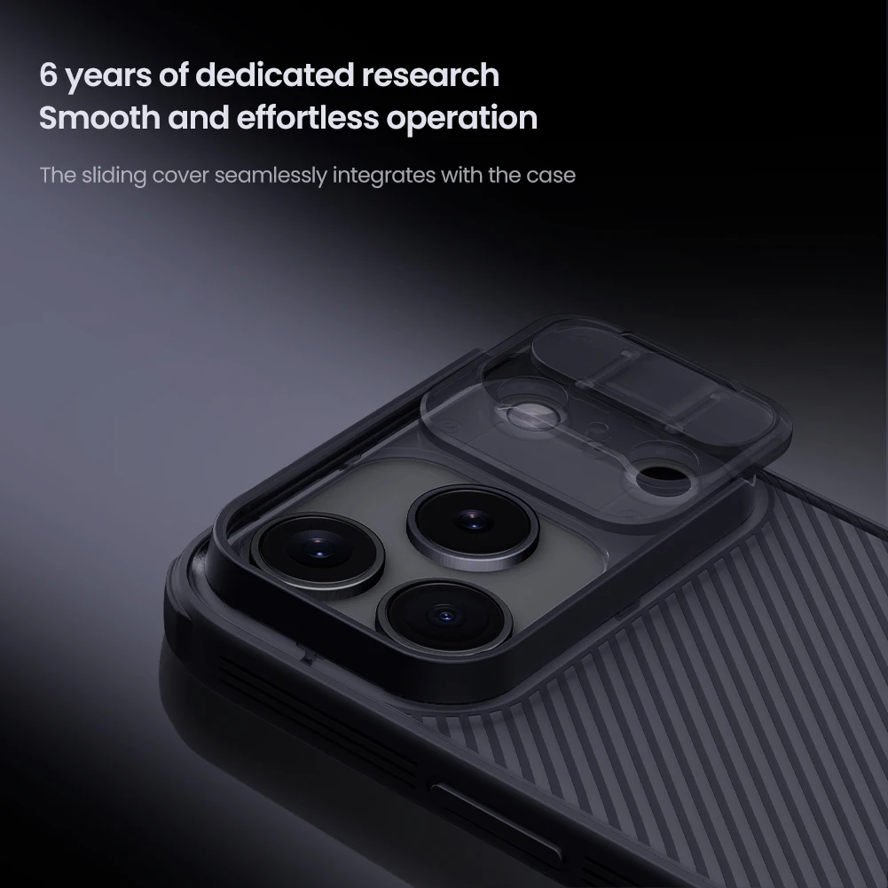 

For iPhone 17 Pro Max / 17 Air Nillkin Case Soft Edges Camshiled Pro Camera Slide Cover Protection Back Cover for iPhone 17