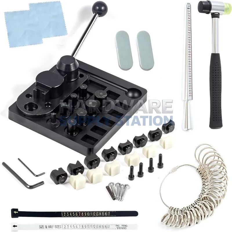 

Набор для измерения и формовки колец, 9 предметов, гибочный станок, для золота, серебра, меди, формовка под давлением, профилирование