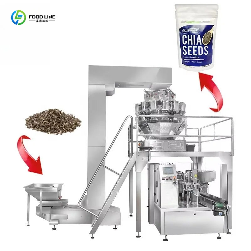 Customized Granule Vertical Packaging Equipment Auto Fill Seal Premade Pouches For Cardamom Pumpkin Nuts Zhengda Seeds