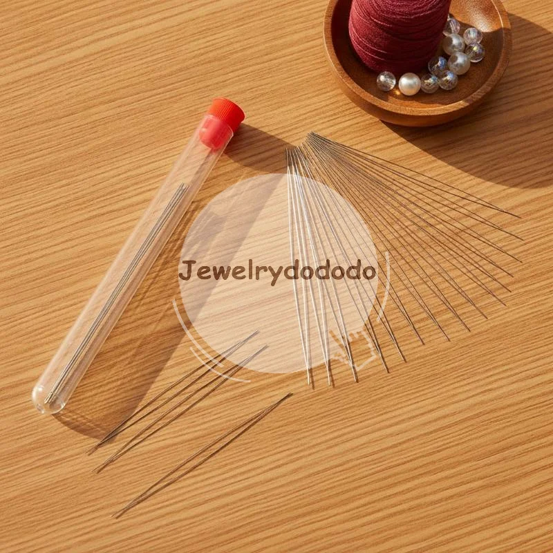 5/8/18/30Pcs Open Beading Needles Set With Tube Multiple Sizes Each DIY Jewelry Making Beading Tools Accessories