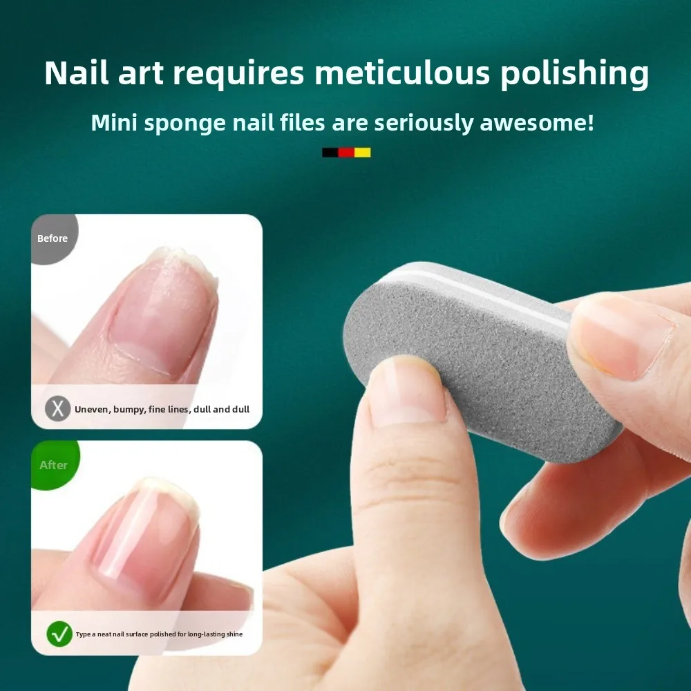 ตะไบเล็บมินิแบบใหม่ 50 ชิ้น บล็อกขัดเงาฟองน้ำ DIY สองด้าน อุปกรณ์ทำเล็บ เครื่องสำอาง