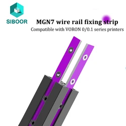 Soporte de riel de alambre V0.1, fibra de vidrio PCB púrpura para Voron 0,1 1515, perfil de extrusión de aluminio, fijador de soporte de riel MGN7, 10 piezas