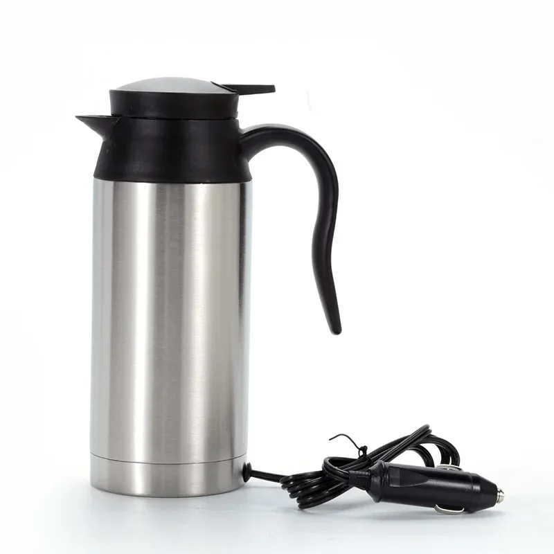 Car kettle 12V or 24V stainless steel car electric kettle for heating and insulation car cup travel kettle