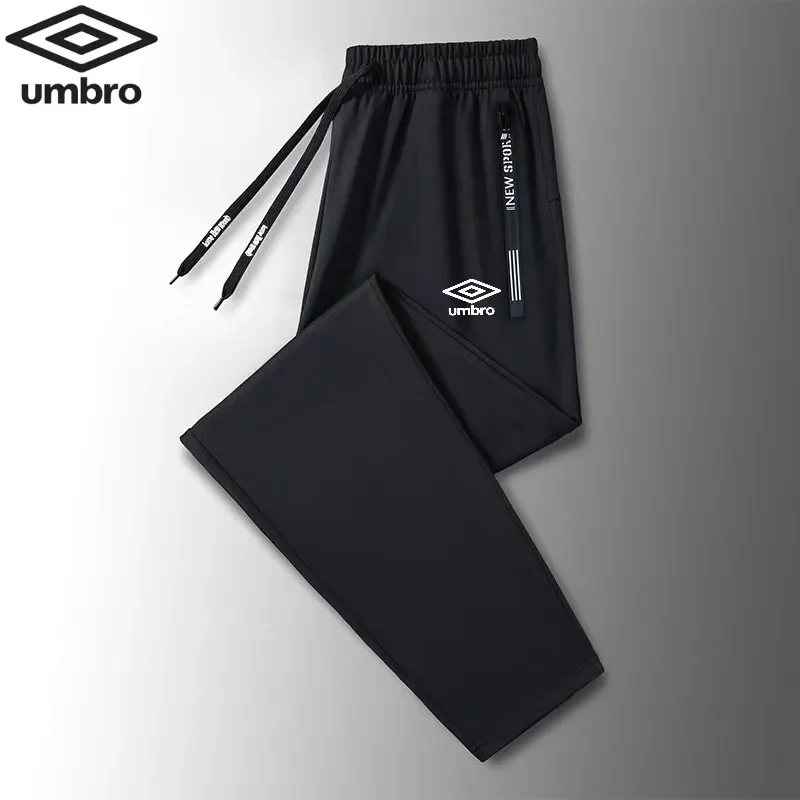 Embroidered New Men's Spring and Autumn Thin Pants, Loose Fit Sweatpants, Zippered Pockets, Versatile Sports Pants