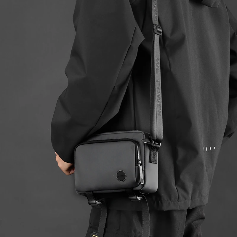 Functional Single Shoulder Crossbody Bag, Trendy Casual Commuting Pure Color Chest Bag for Women and Men
