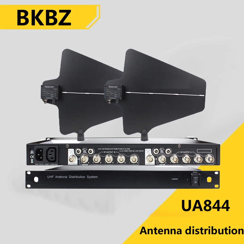 

BKBZ Antenna Distributor System UA844 470-900MHz Frequency 5 Channel Antena Power Distribution For Wireless Microphone